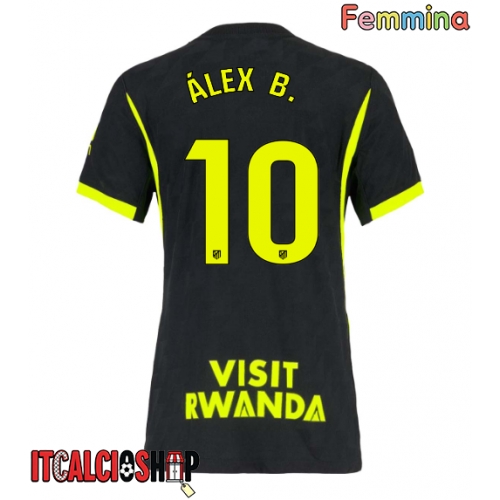 Atletico Madrid Alex Baena #10 Seconda Maglia Femmina 2026-27 Manica Corta